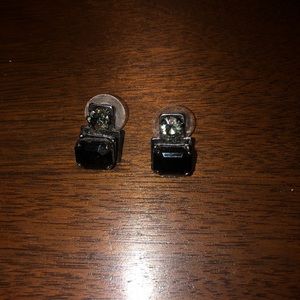 Black rhinestone studs